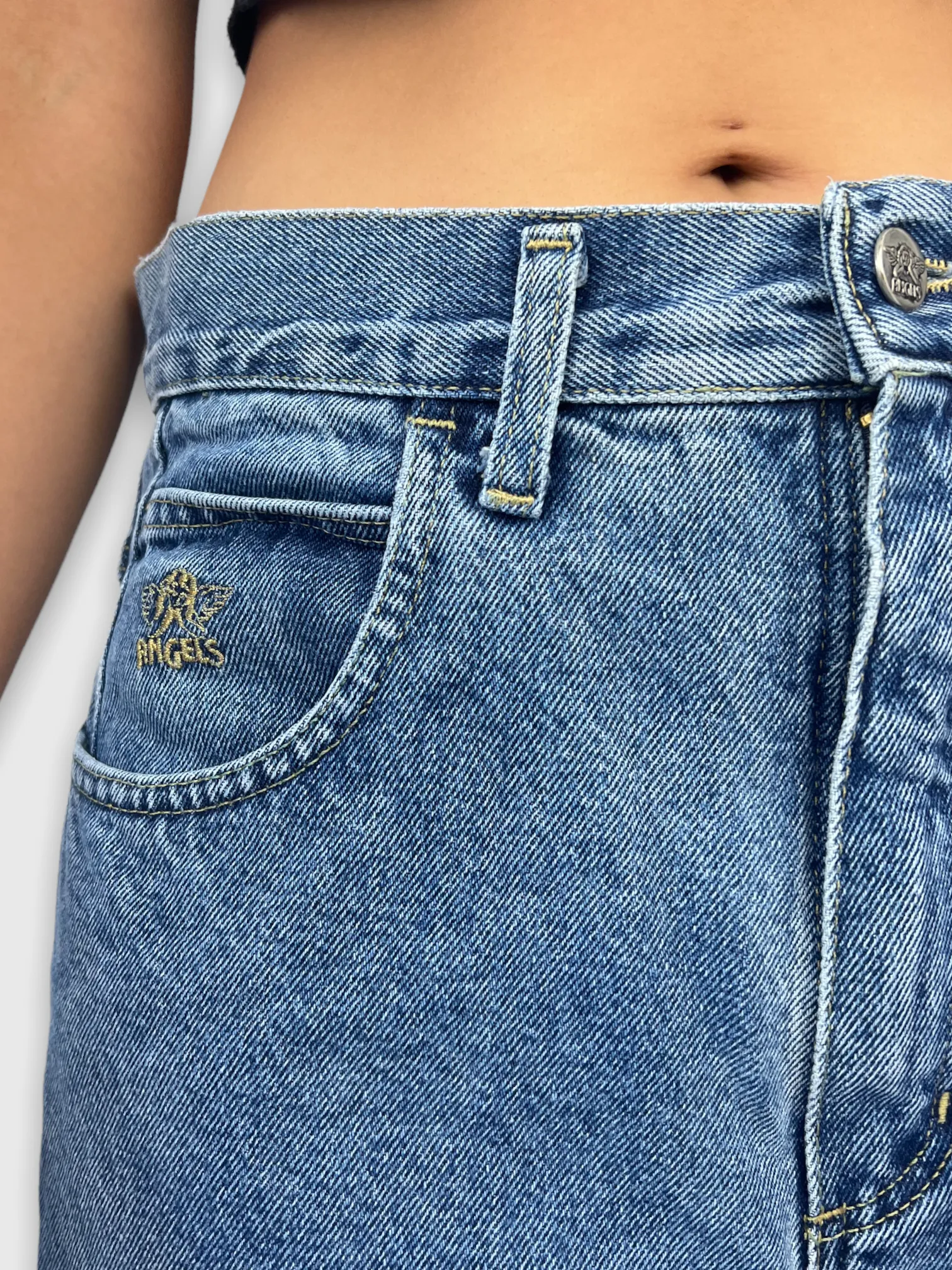 90's Angels Italy Made Vintage Denim Jeans 31x28