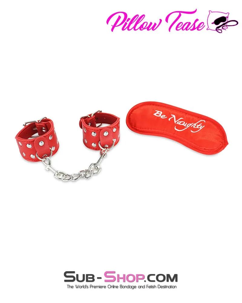 9868DL      Be Naughty 5 Pc Red Bondage Fantasy Kit