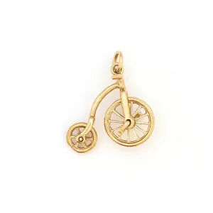 9K Gold Bicycle Vintage Charm