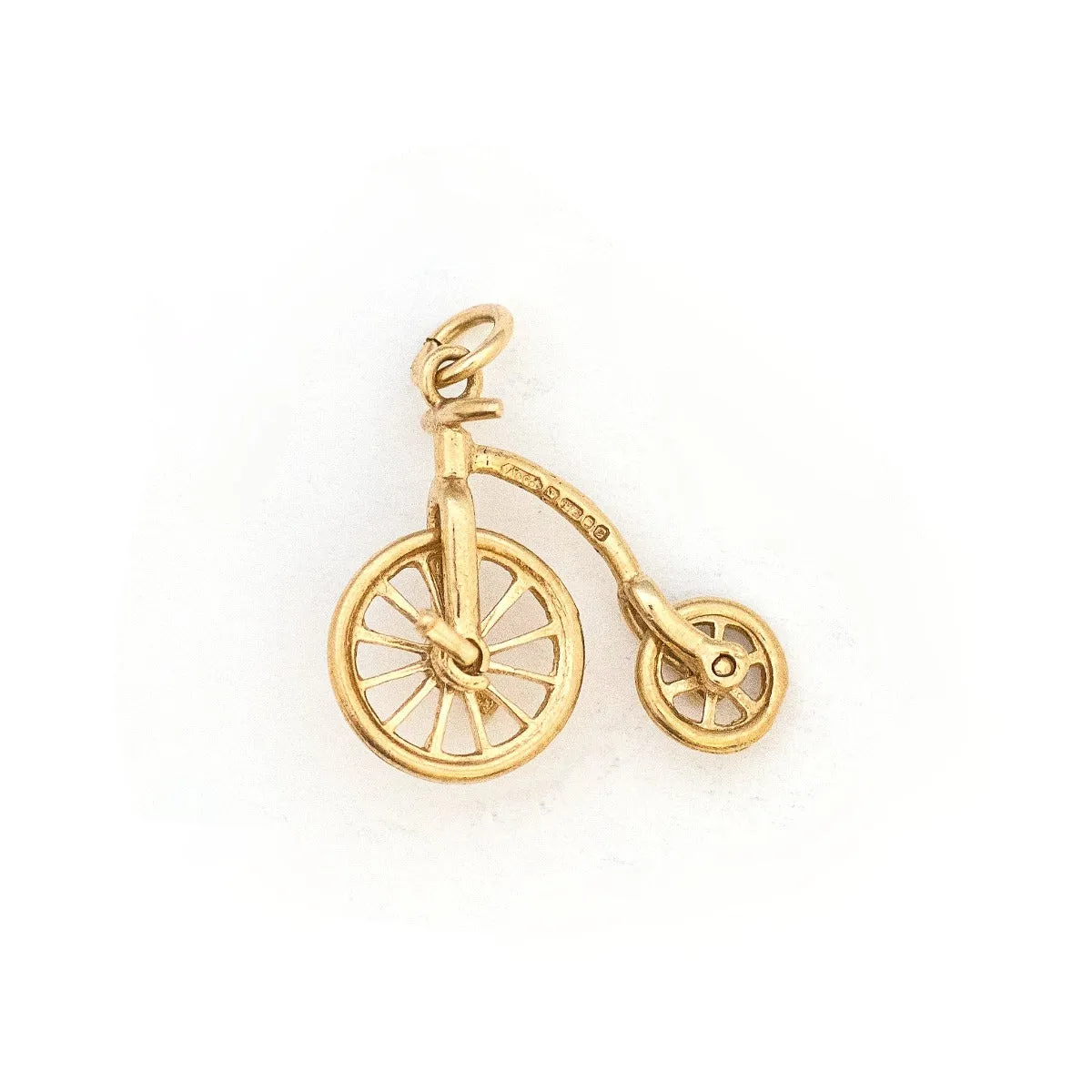 9K Gold Bicycle Vintage Charm