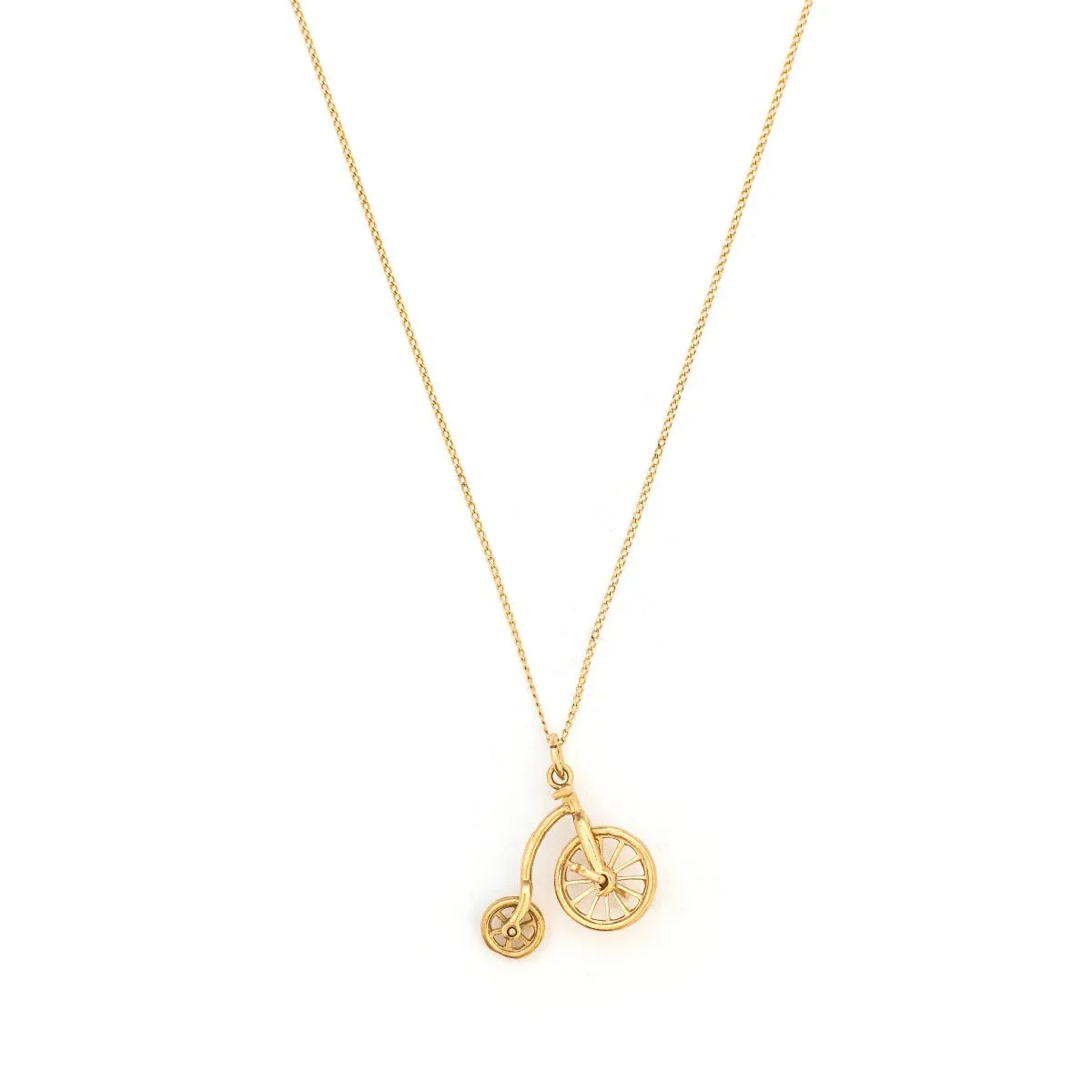 9K Gold Bicycle Vintage Charm