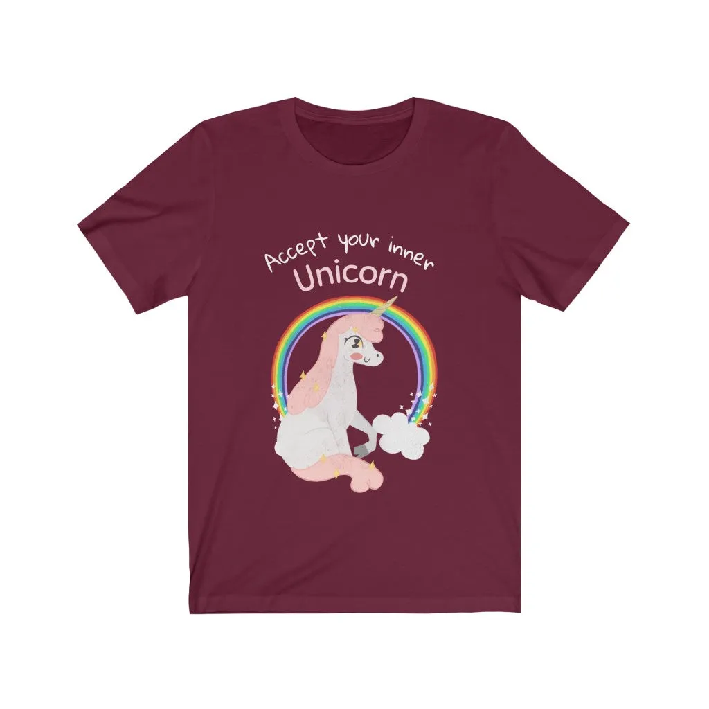 Accept your Inner Unicorn T-Shirt - Unisex Jersey Short Sleeve Tee