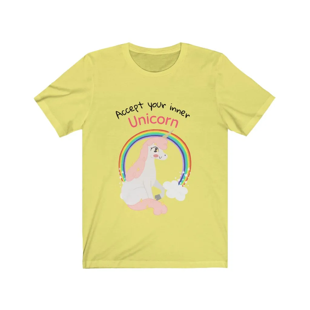 Accept your Inner Unicorn T-Shirt - Unisex Jersey Short Sleeve Tee
