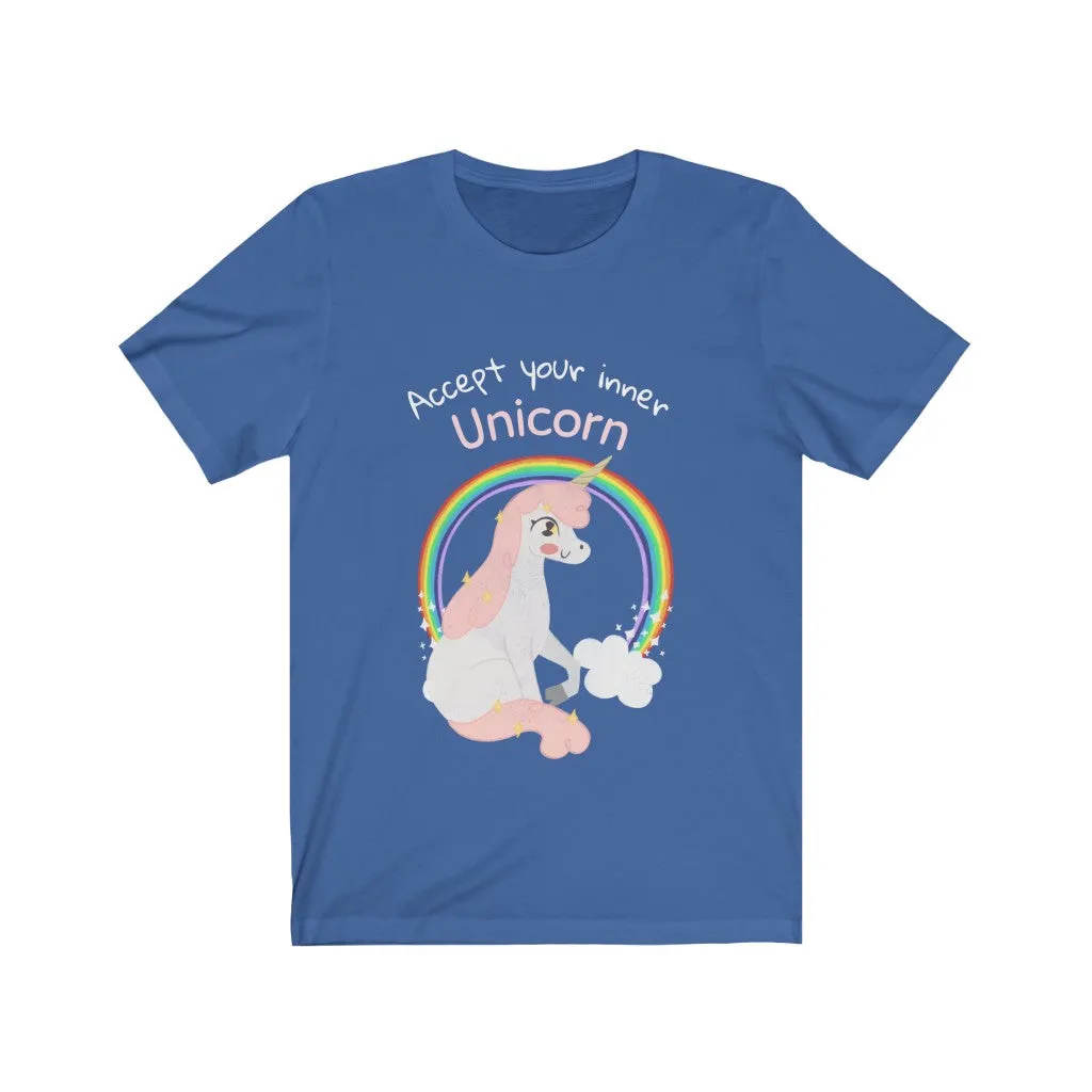 Accept your Inner Unicorn T-Shirt - Unisex Jersey Short Sleeve Tee