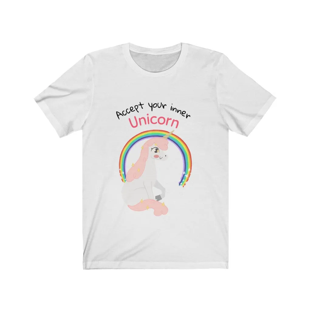 Accept your Inner Unicorn T-Shirt - Unisex Jersey Short Sleeve Tee