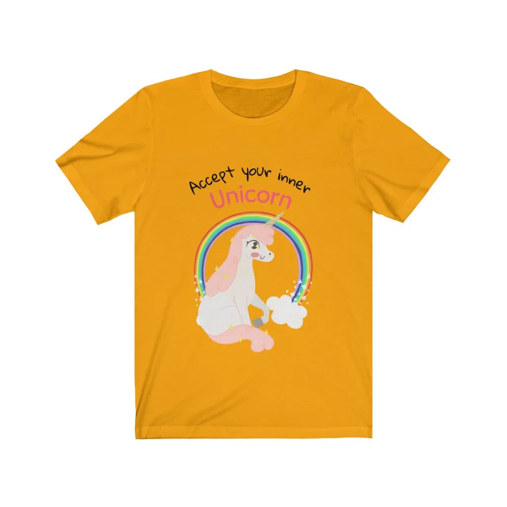 Accept your Inner Unicorn T-Shirt - Unisex Jersey Short Sleeve Tee