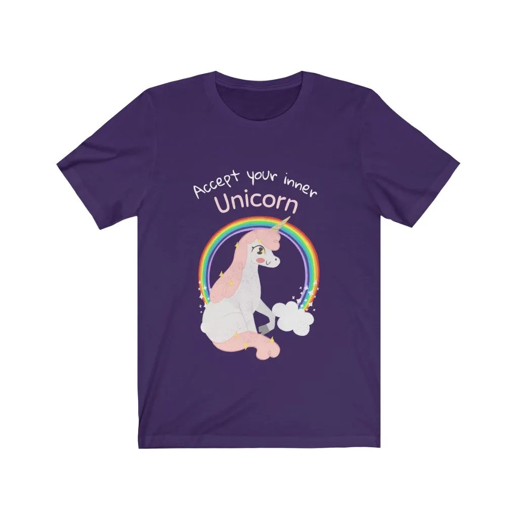 Accept your Inner Unicorn T-Shirt - Unisex Jersey Short Sleeve Tee