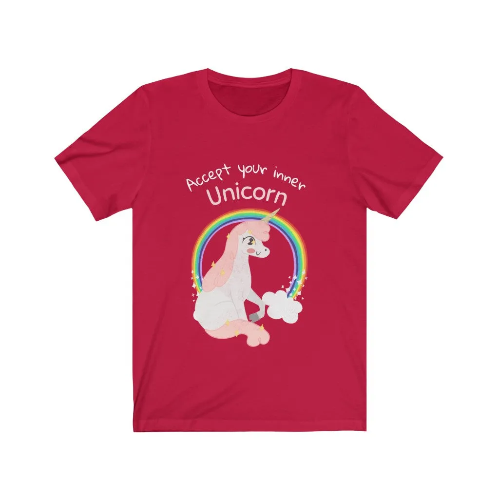 Accept your Inner Unicorn T-Shirt - Unisex Jersey Short Sleeve Tee
