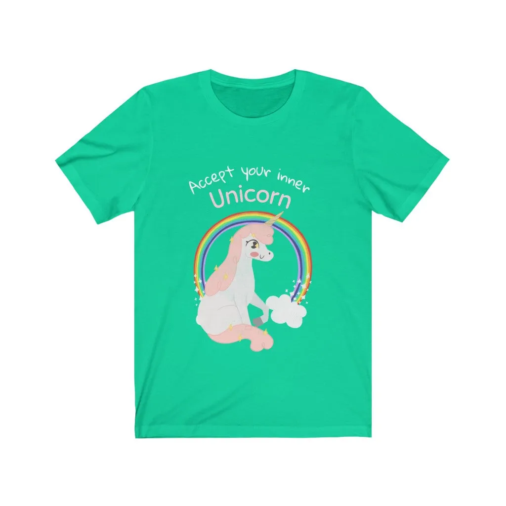 Accept your Inner Unicorn T-Shirt - Unisex Jersey Short Sleeve Tee