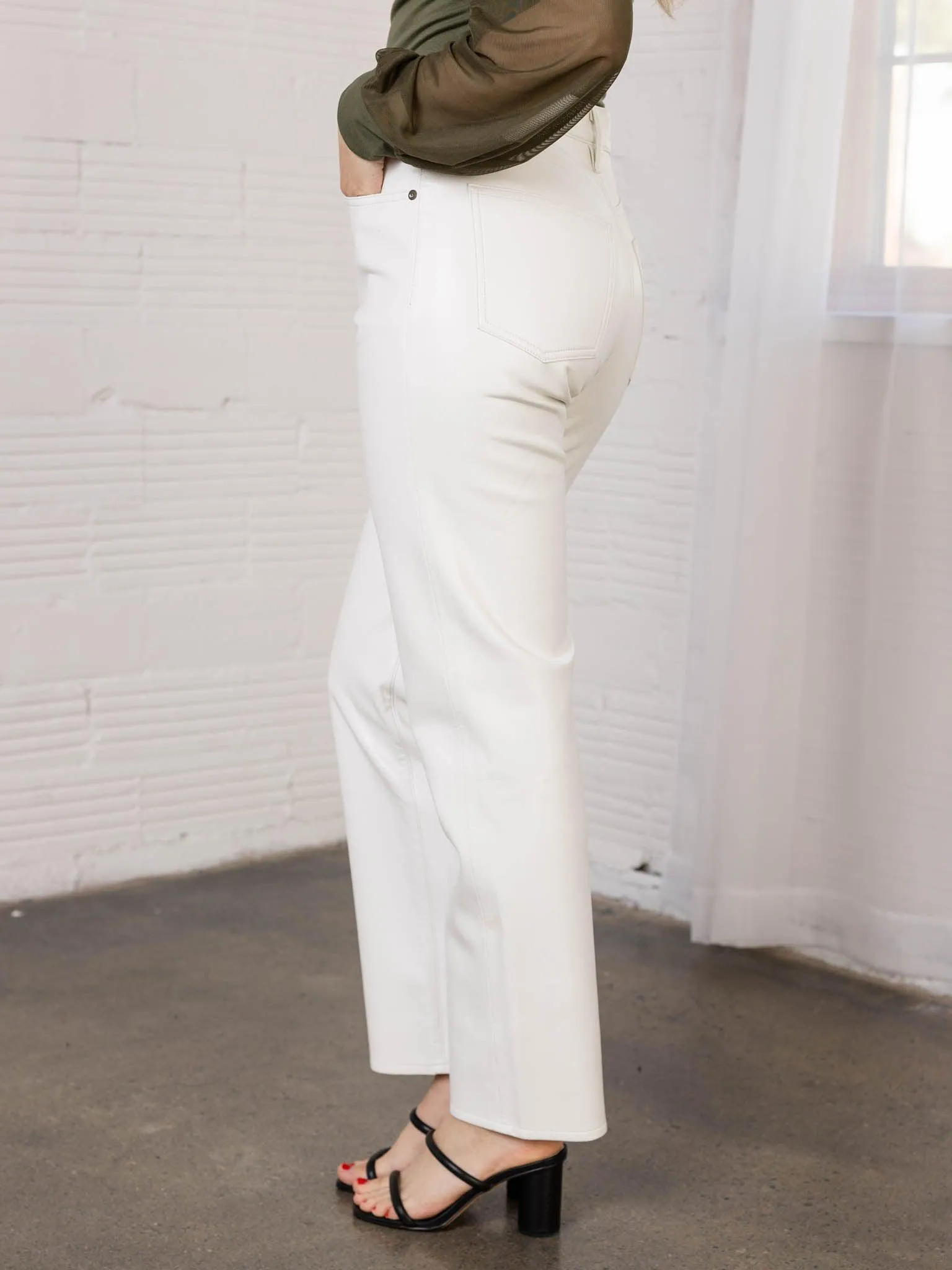 AGOLDE Lace Recycled Leather 90s Pinch Waist