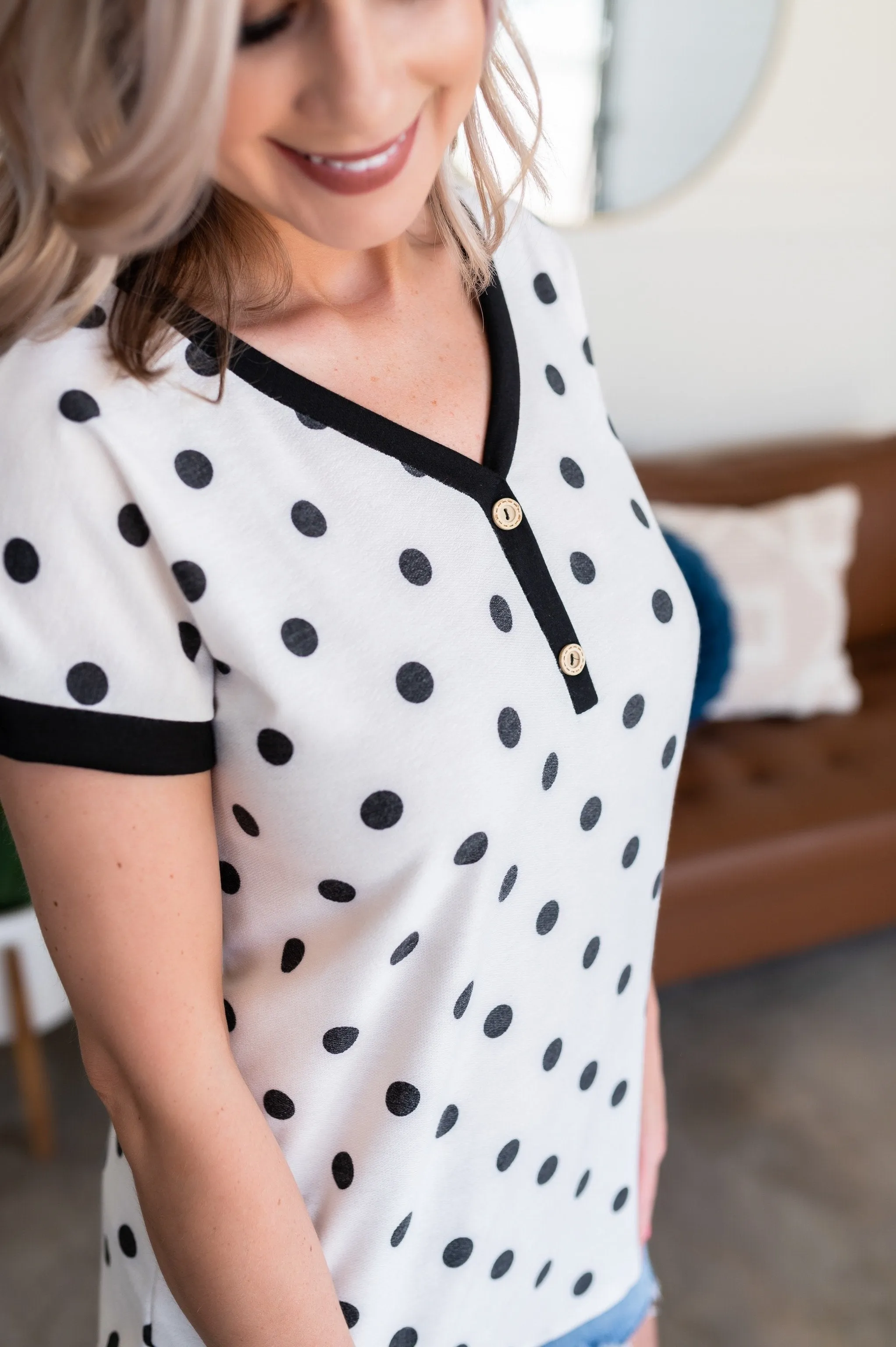 All In Good Fun Polkadot Top