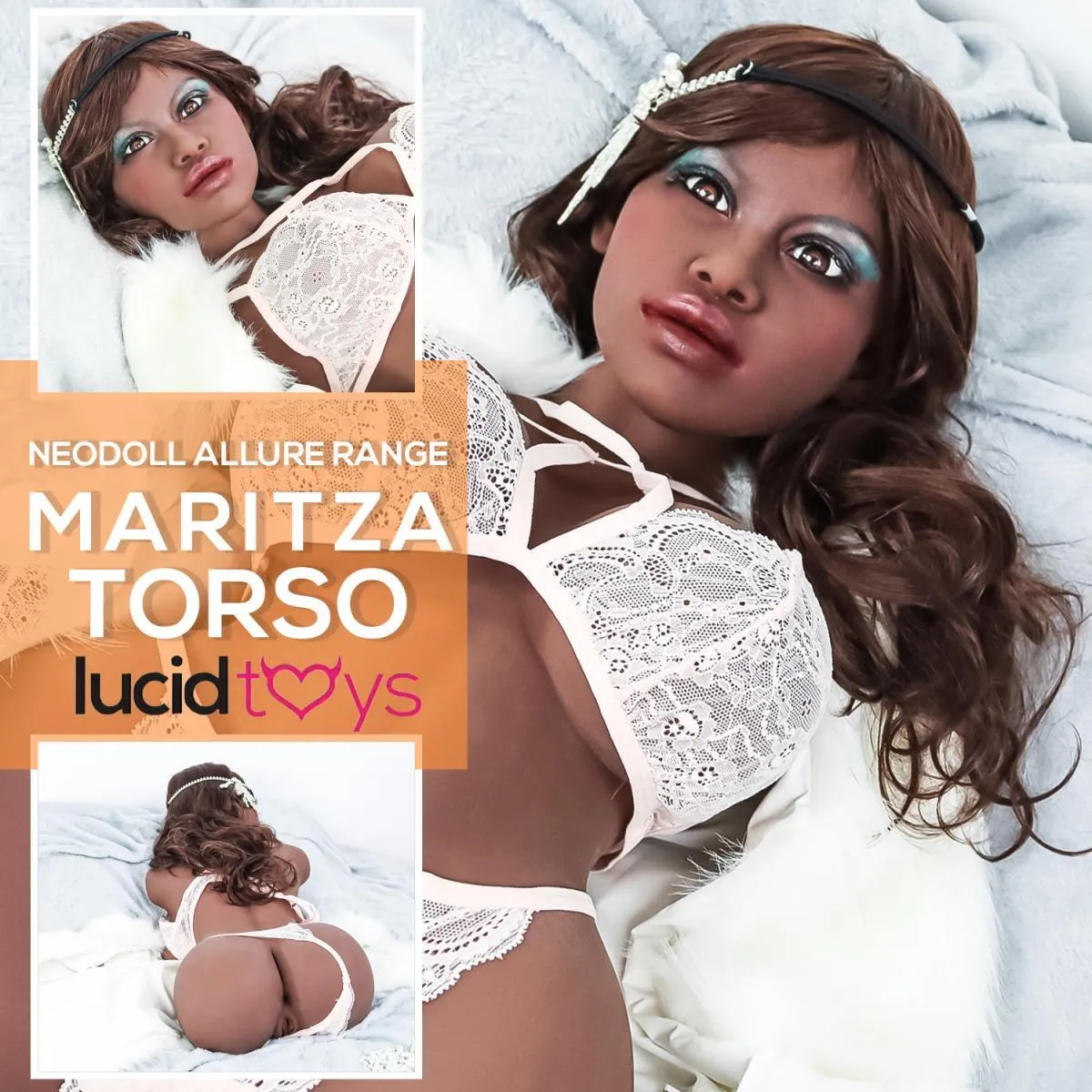Allure Sex Doll Torso - Maritza Head & Torso - Black