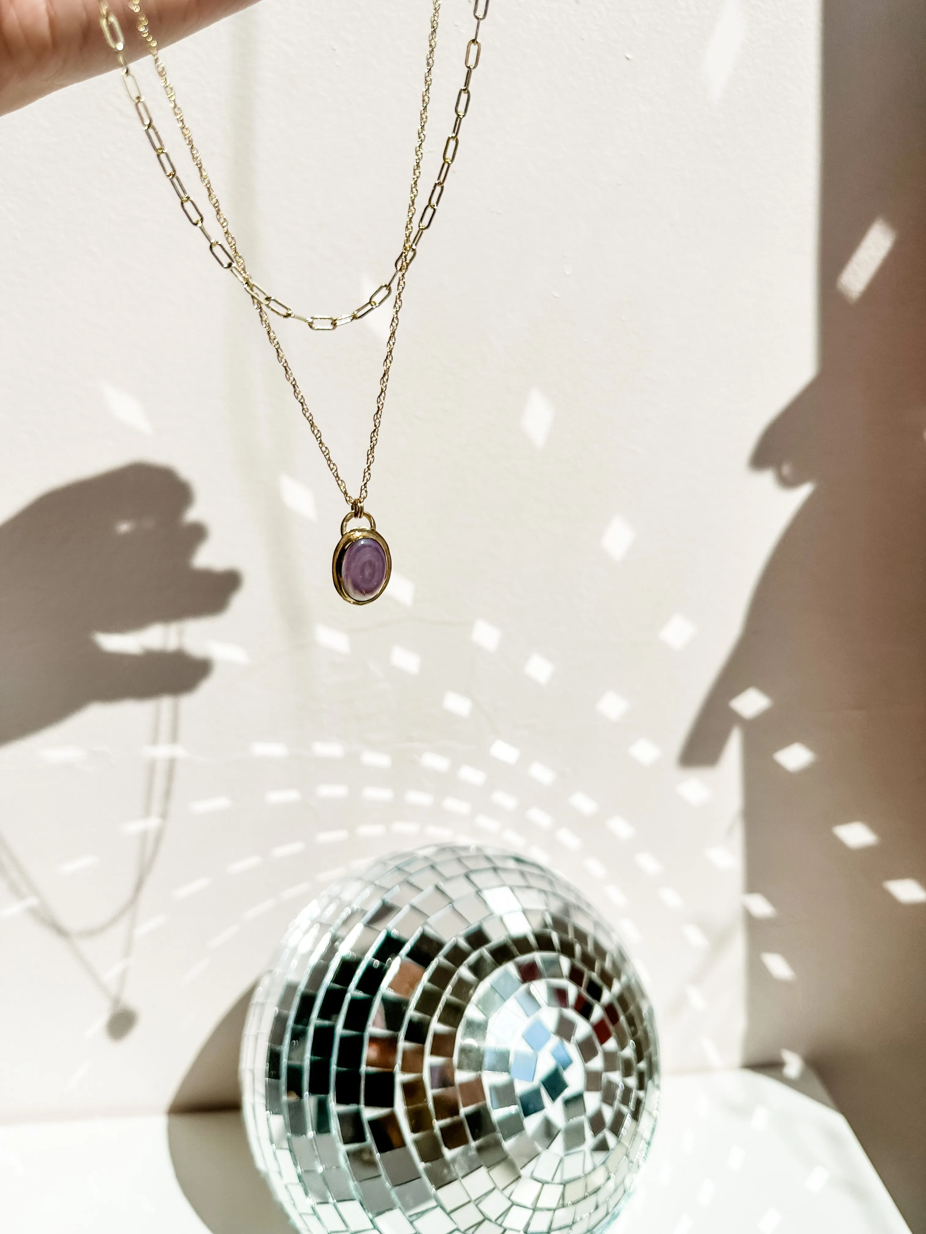 Amethyst Double Up Layering Necklace