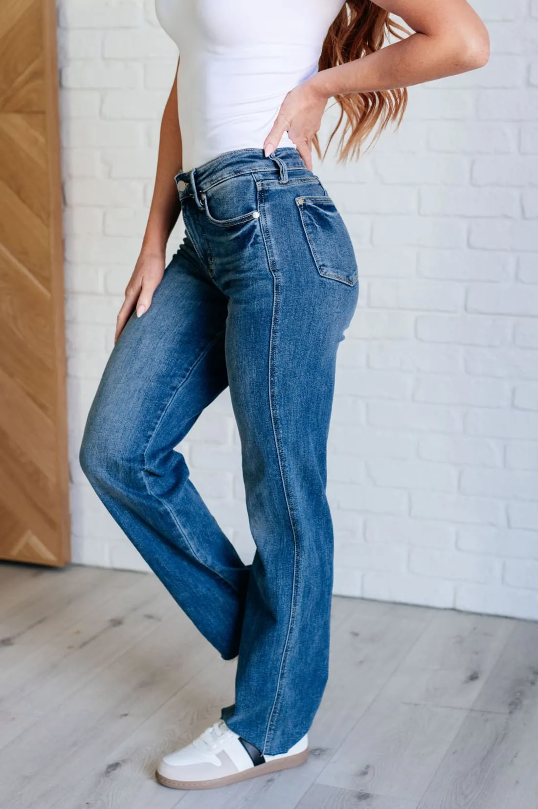 Anita Mid Rise Control Top Vintage Straight Leg Jeans