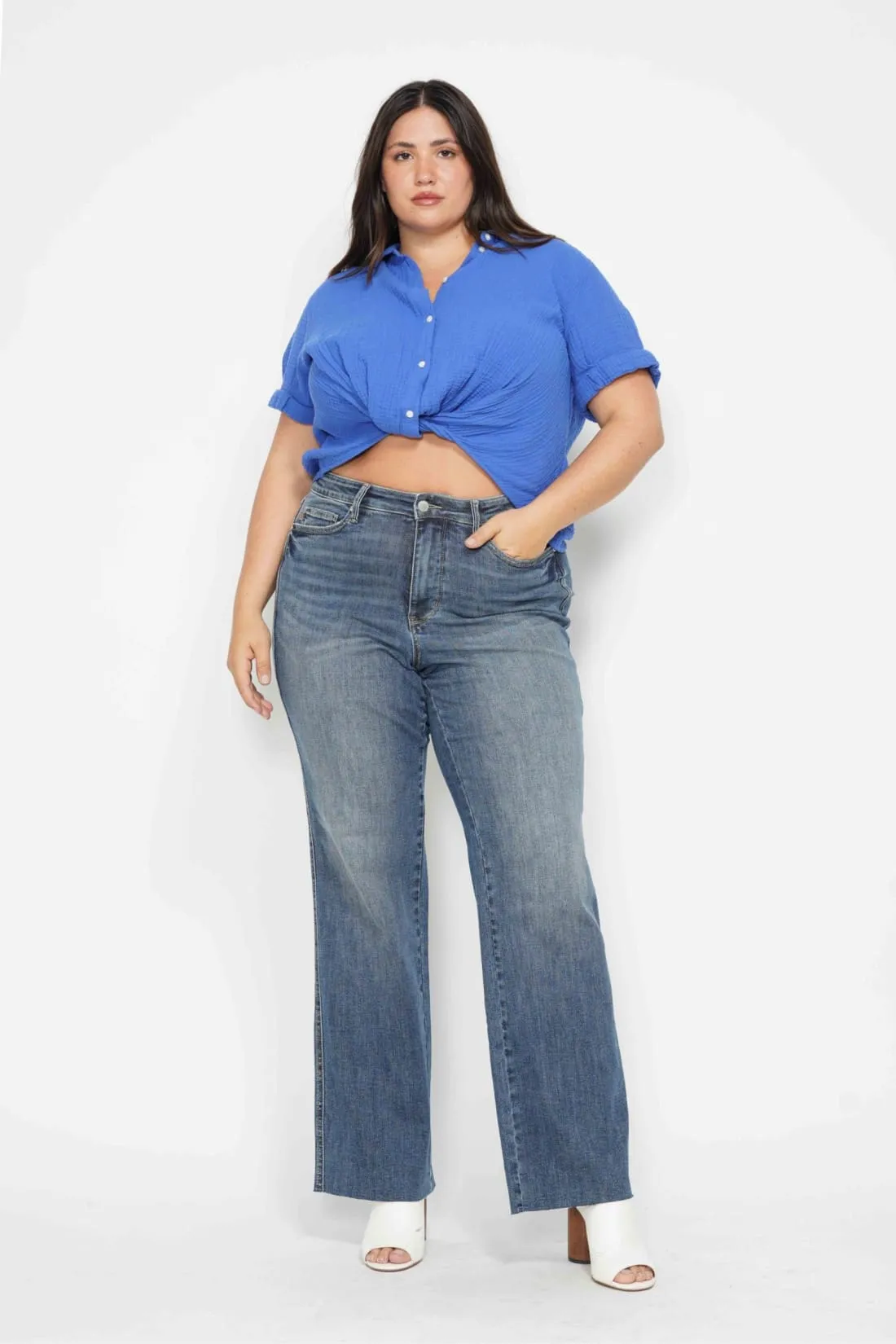 Anita Mid Rise Control Top Vintage Straight Leg Jeans