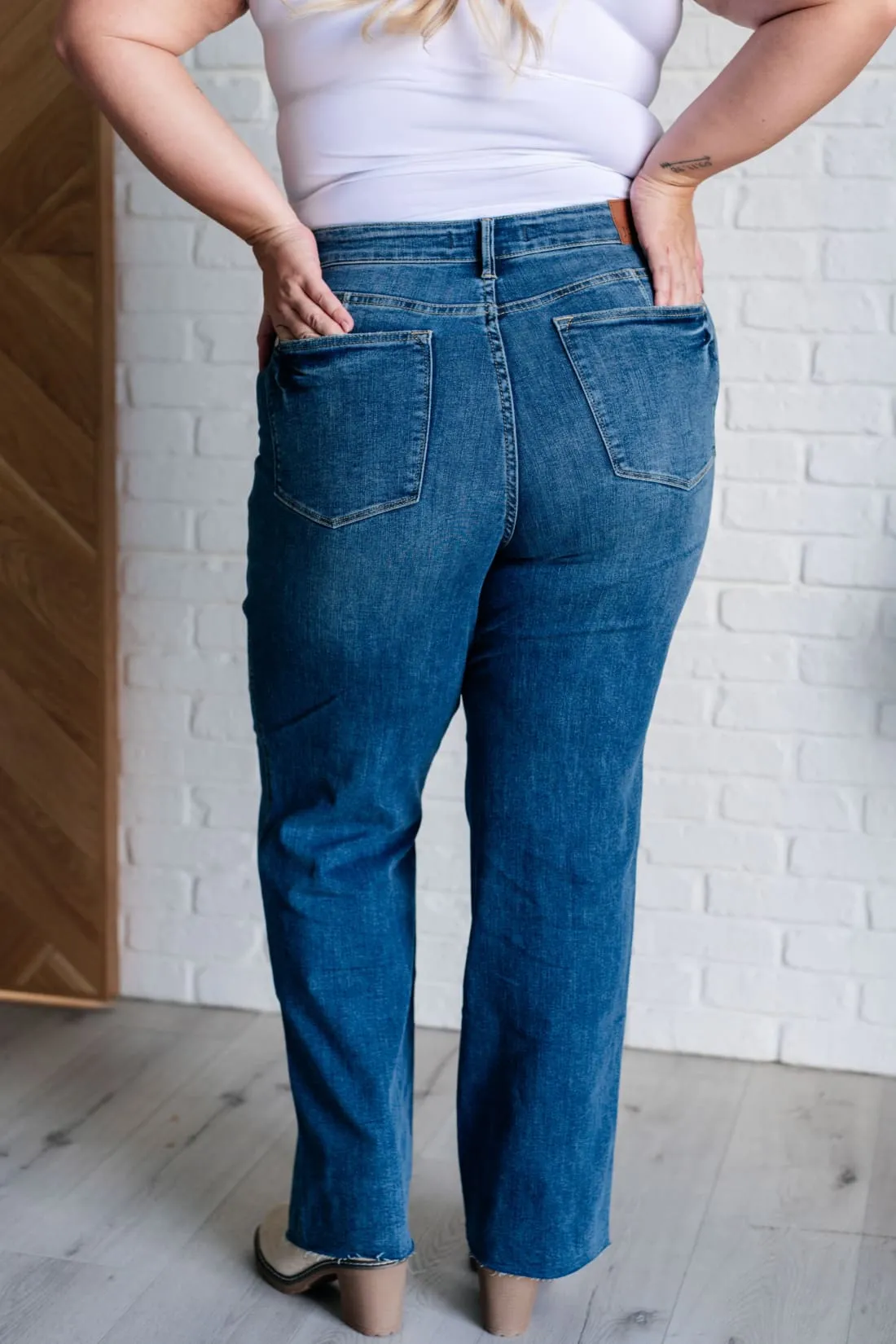 Anita Mid Rise Control Top Vintage Straight Leg Jeans