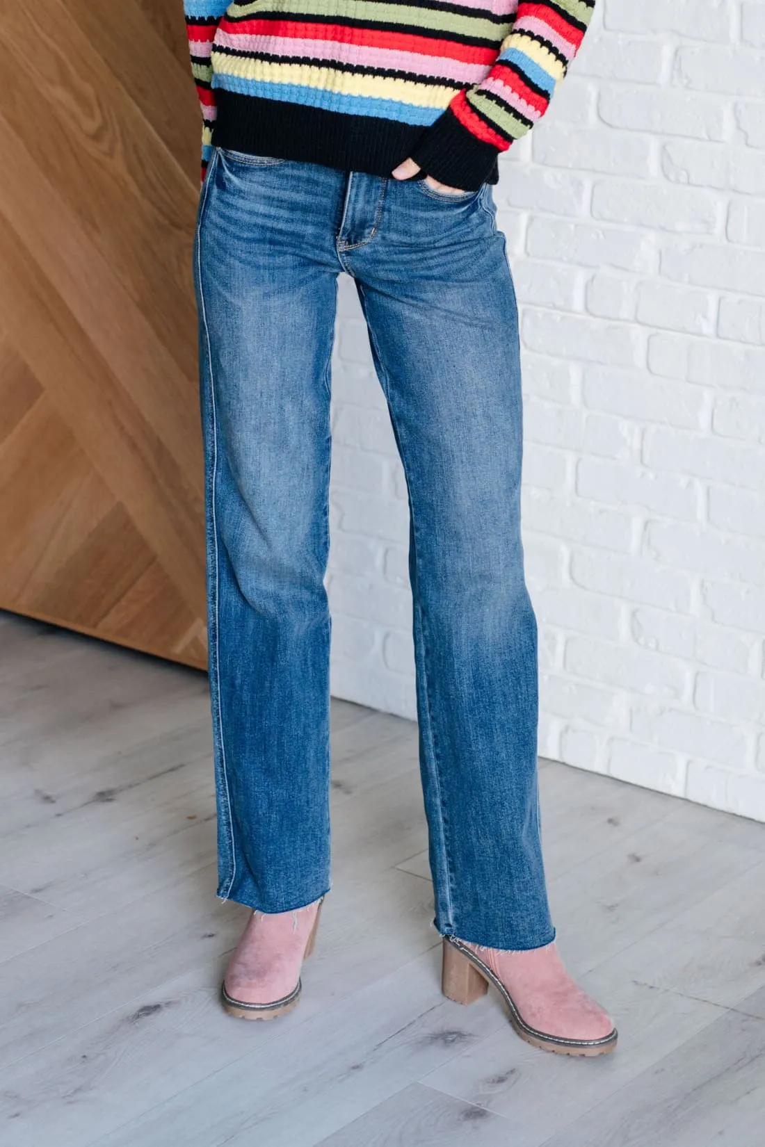 Anita Mid Rise Control Top Vintage Straight Leg Jeans