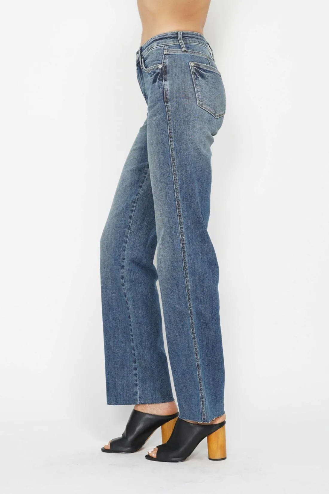 Anita Mid Rise Control Top Vintage Straight Leg Jeans