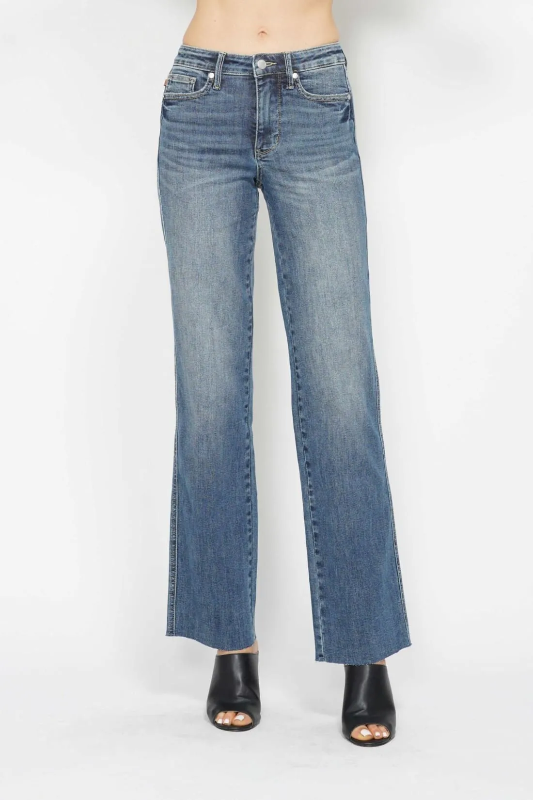 Anita Mid Rise Control Top Vintage Straight Leg Jeans