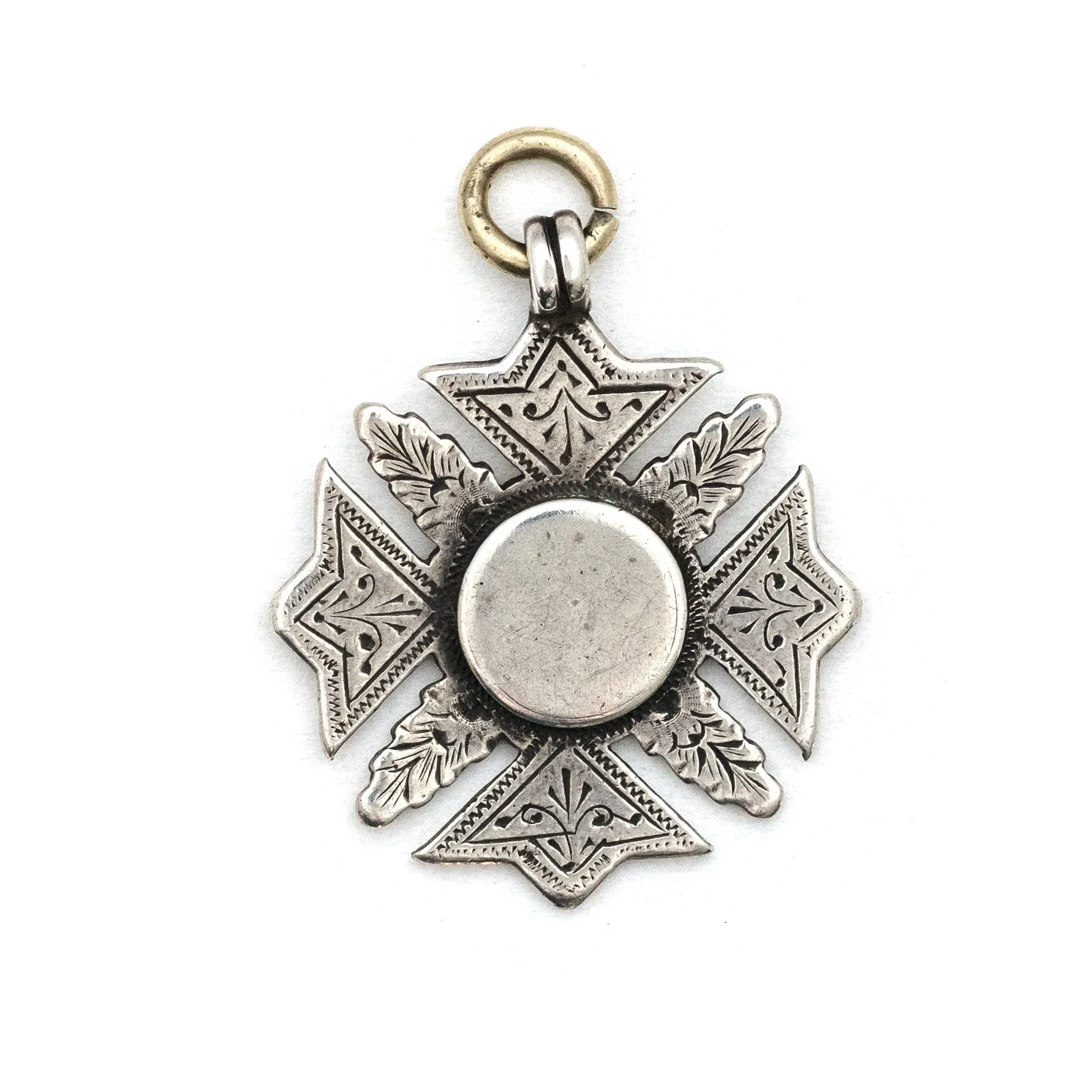 Antique 1848 English Sterling Silver Medal Charm