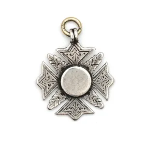 Antique 1848 English Sterling Silver Medal Charm