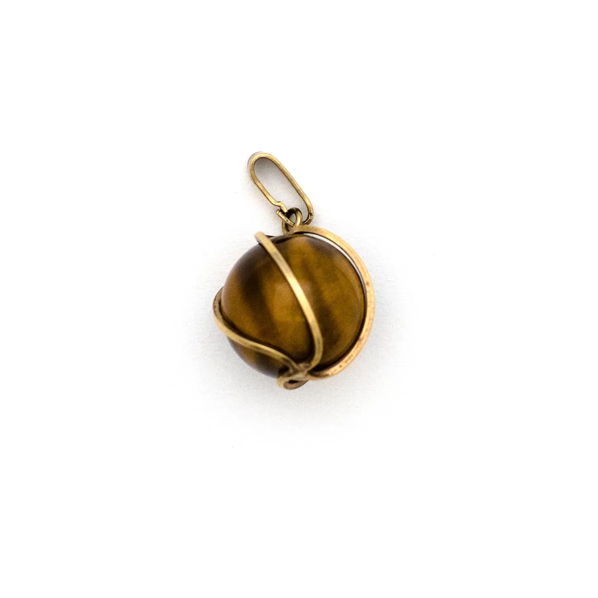 Antique 8K Gold Tiger's Eye Charm