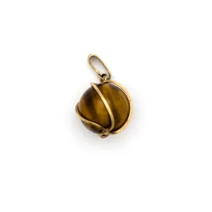 Antique 8K Gold Tiger's Eye Charm