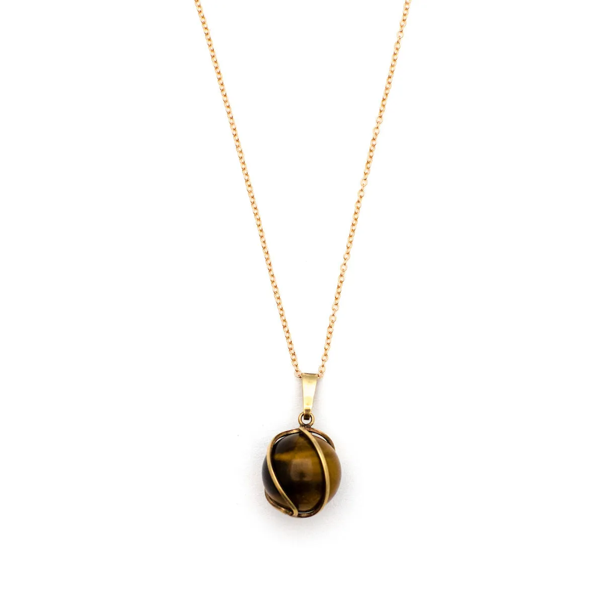 Antique 8K Gold Tiger's Eye Charm