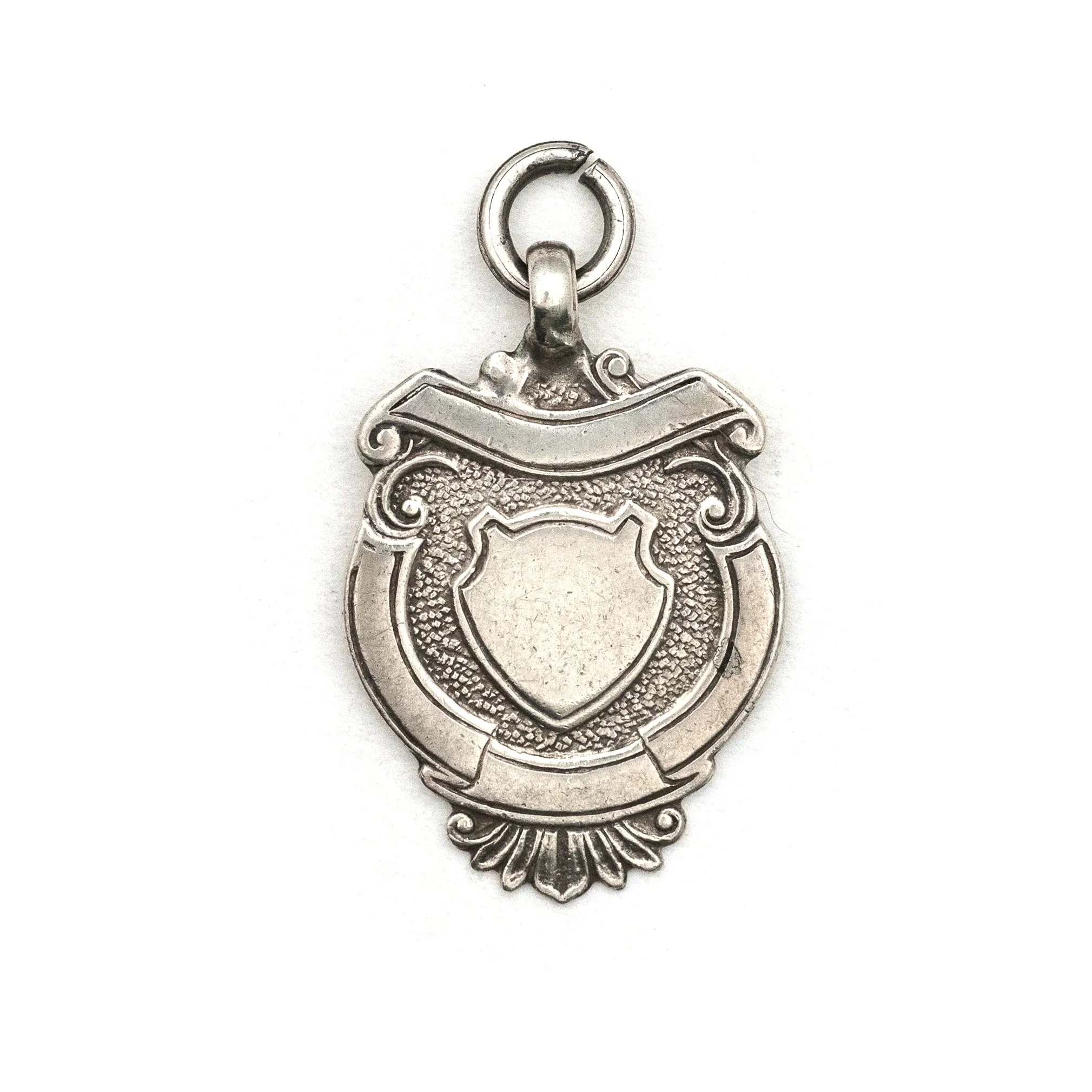 Antique English Sterling Silver Shield Charm