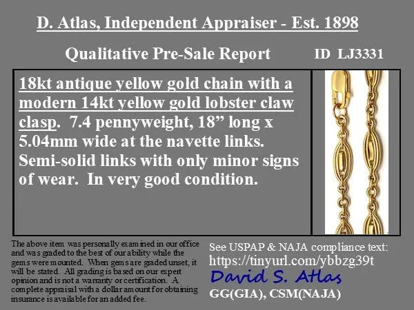 Antique Gold Chain, 18kt