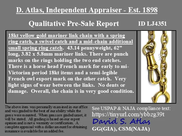 Antique Mariner Long Chain, French