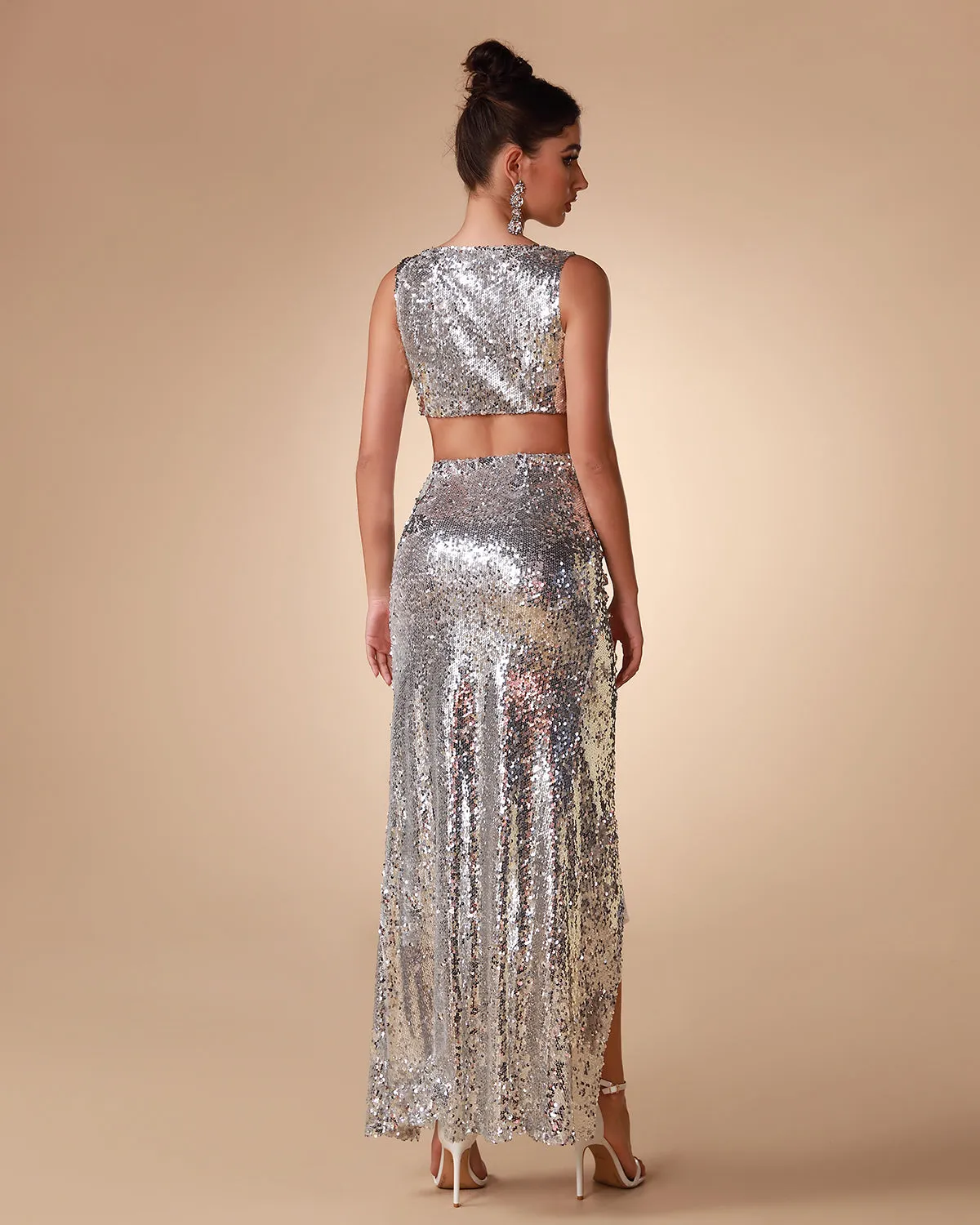 Argent Sequin Two Piece Set