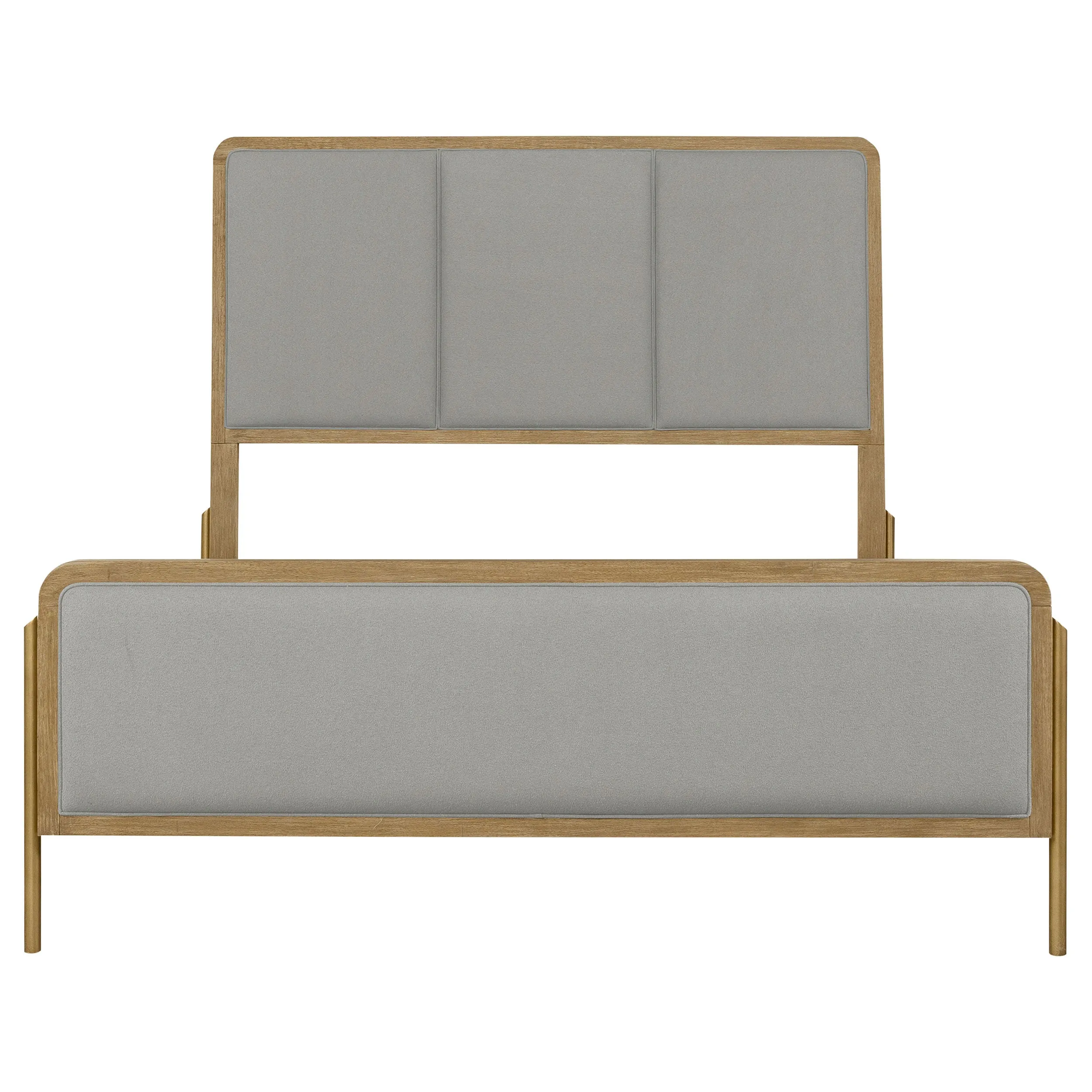 Arini Upholstered Eastern King Panel Bed Sand Wash and Grey