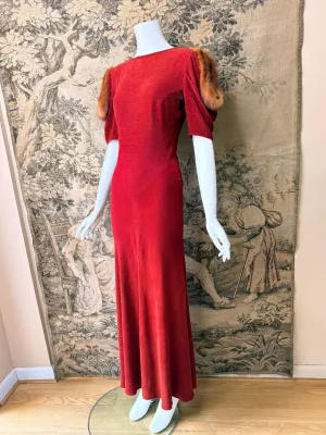 Art Deco 1930s Maxi Dress