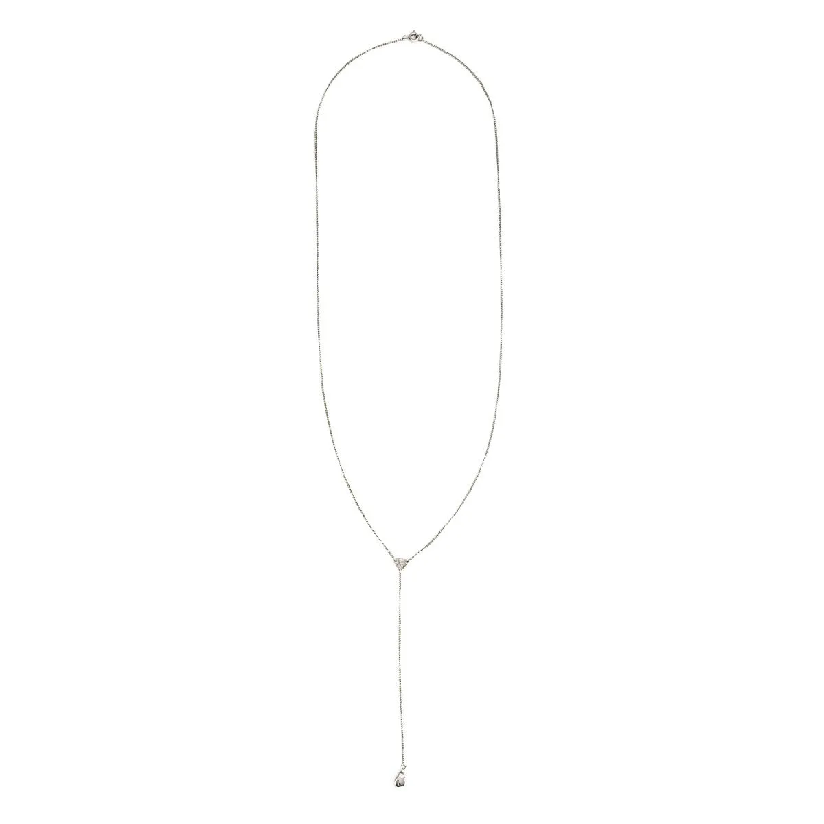 Art Deco Silver Curb Lorgnette Chain