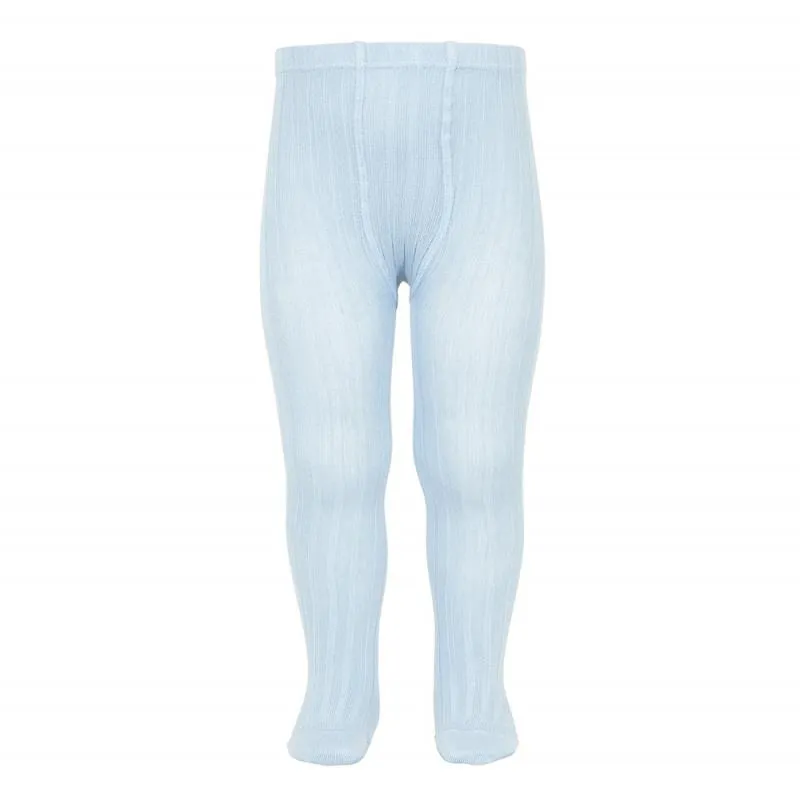 Baby Blue Ribbed Tights
