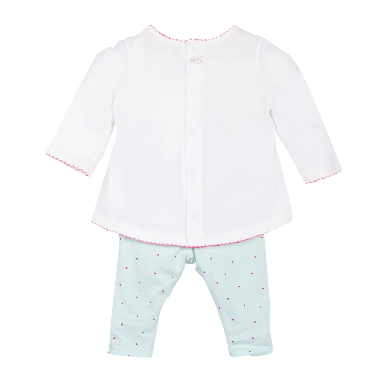 Baby Girls Printed T-shirt   Reversible Leggings Set