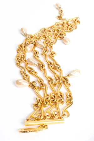 Baroque Pearl 5 Chain Choker