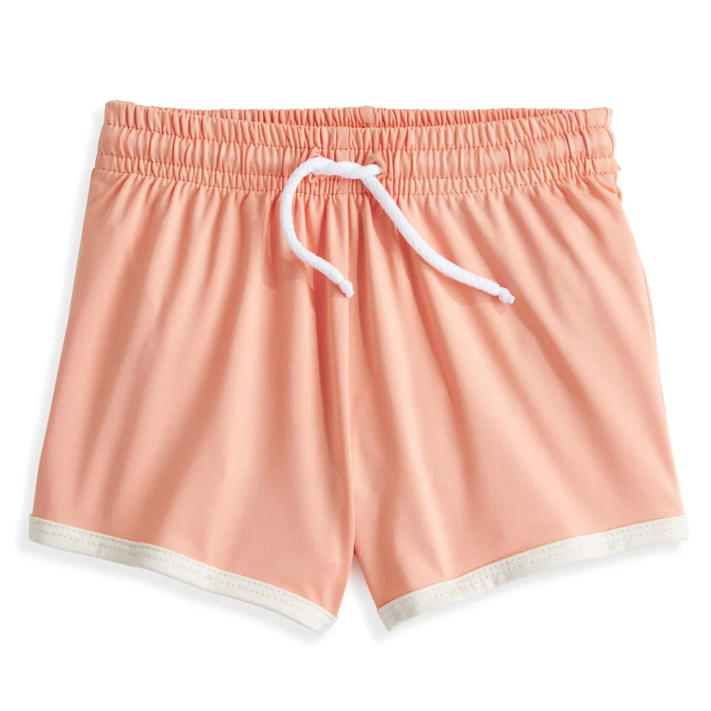 Bayshore Swim Trunk -- Rose w/ Ivory