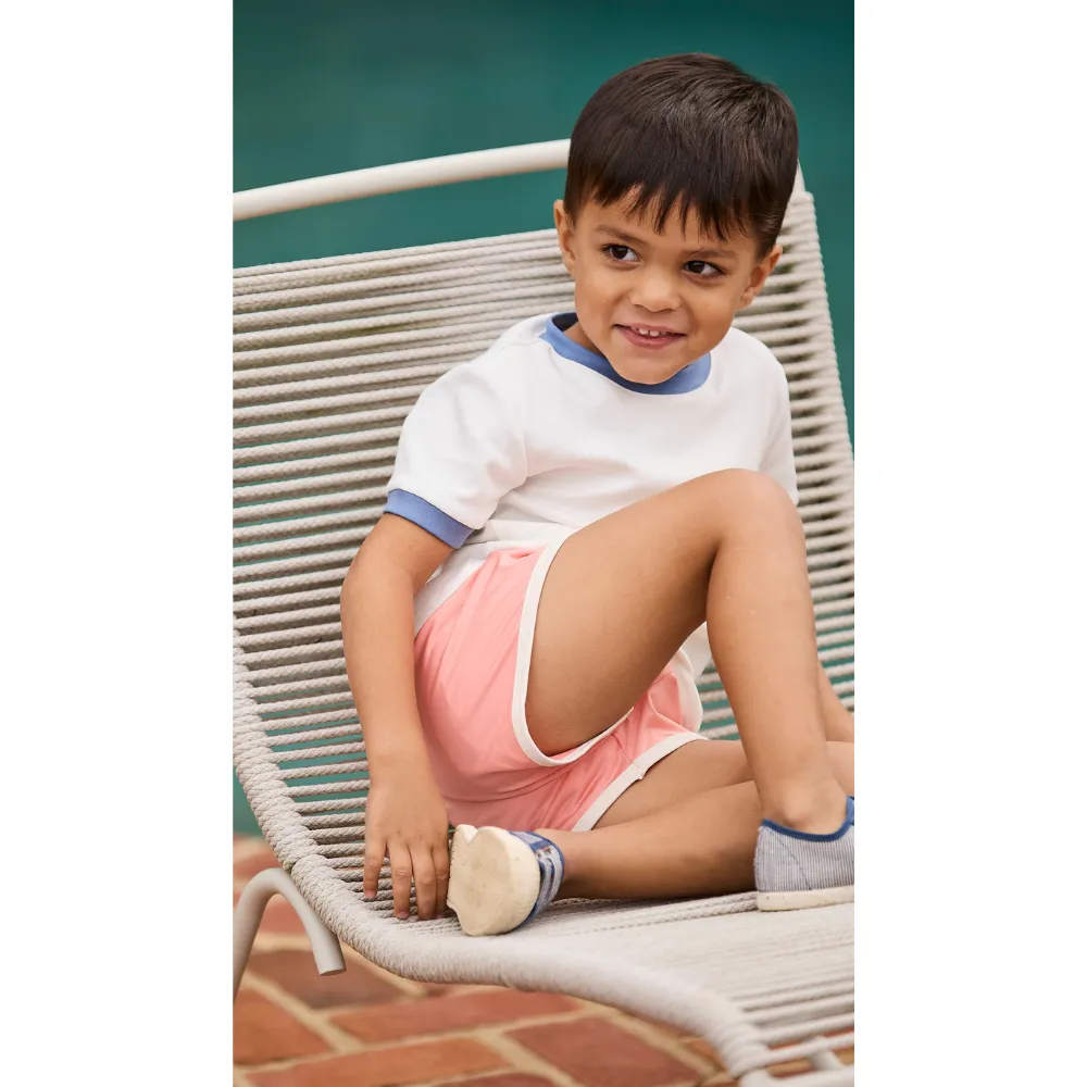 Bayshore Swim Trunk -- Rose w/ Ivory
