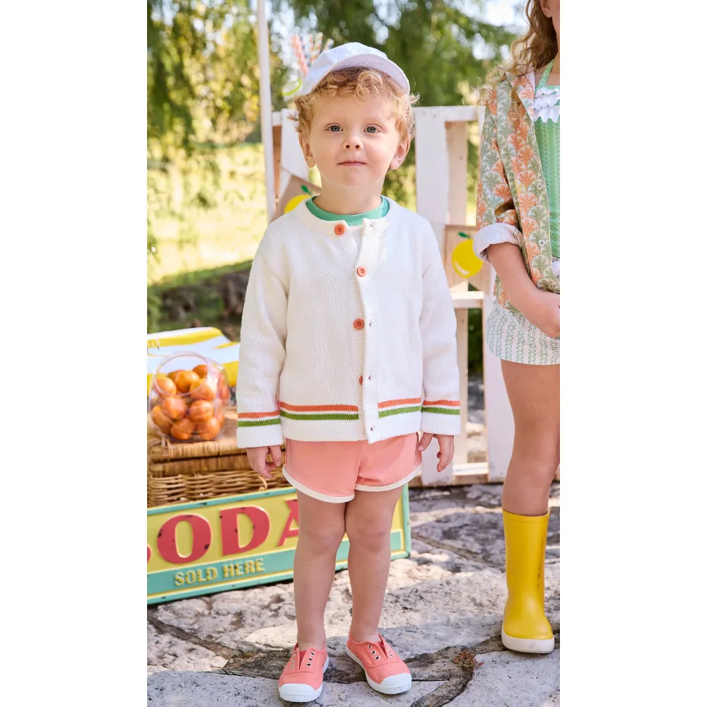 Bayshore Swim Trunk -- Rose w/ Ivory