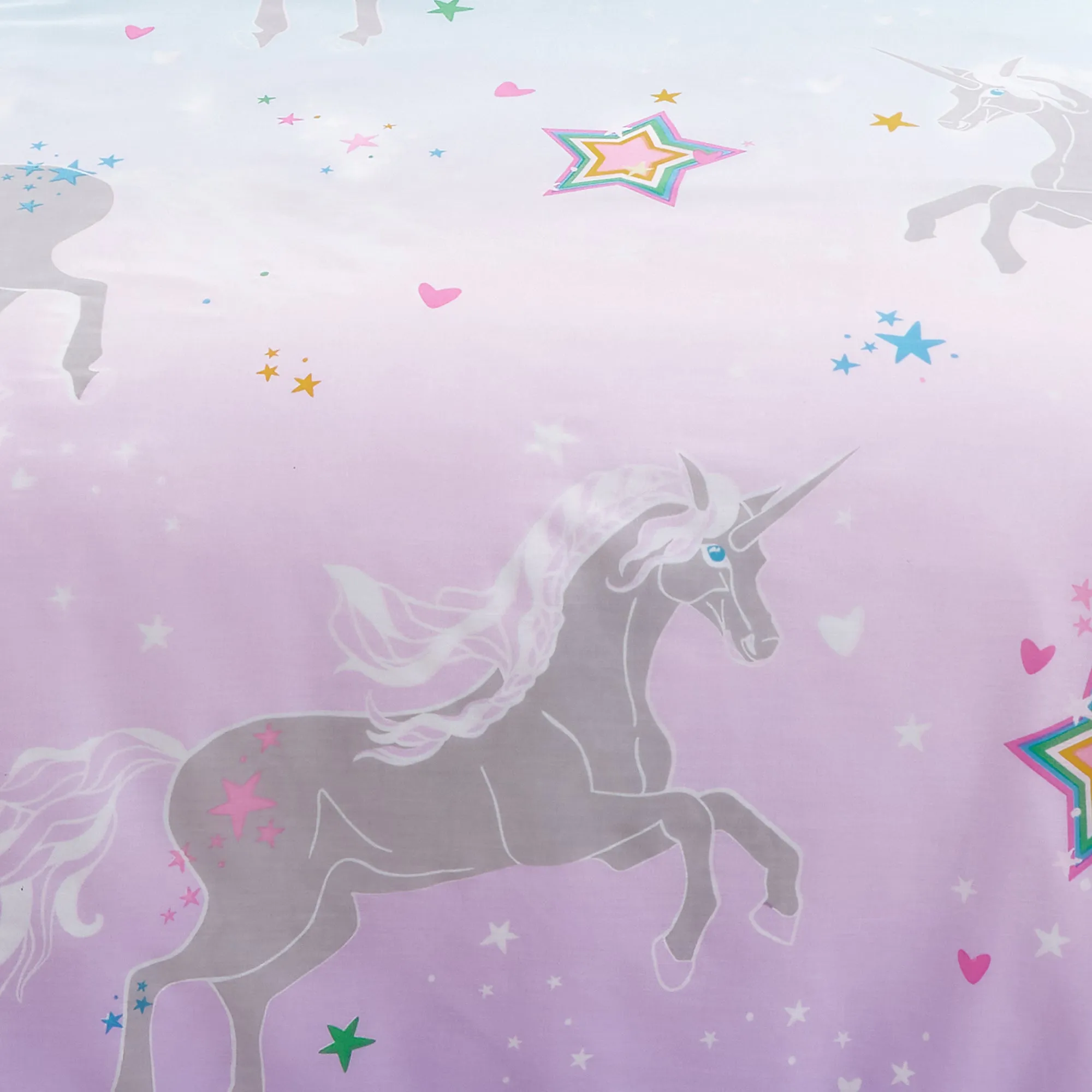 Bedlam Ombre Unicorn Duvet Cover Set - Lilac