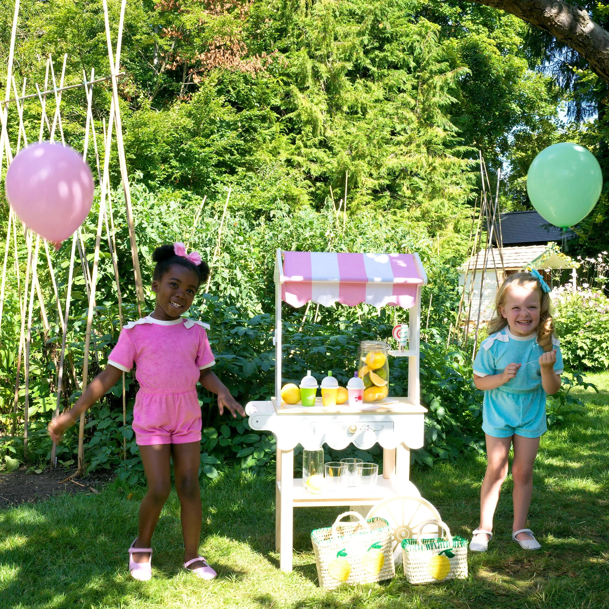 Bow Towelling Playsuit, Pink