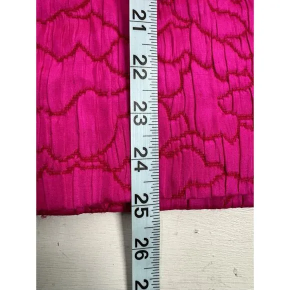 bruce oldfield Skirt Vintage Designer Pink Pattern Lined Wool Silk Blend Pencil