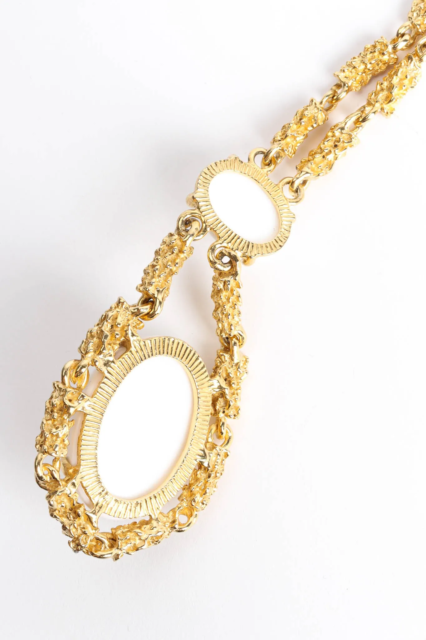 Brutalist Double Egg Pendant Necklace