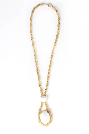 Brutalist Double Egg Pendant Necklace