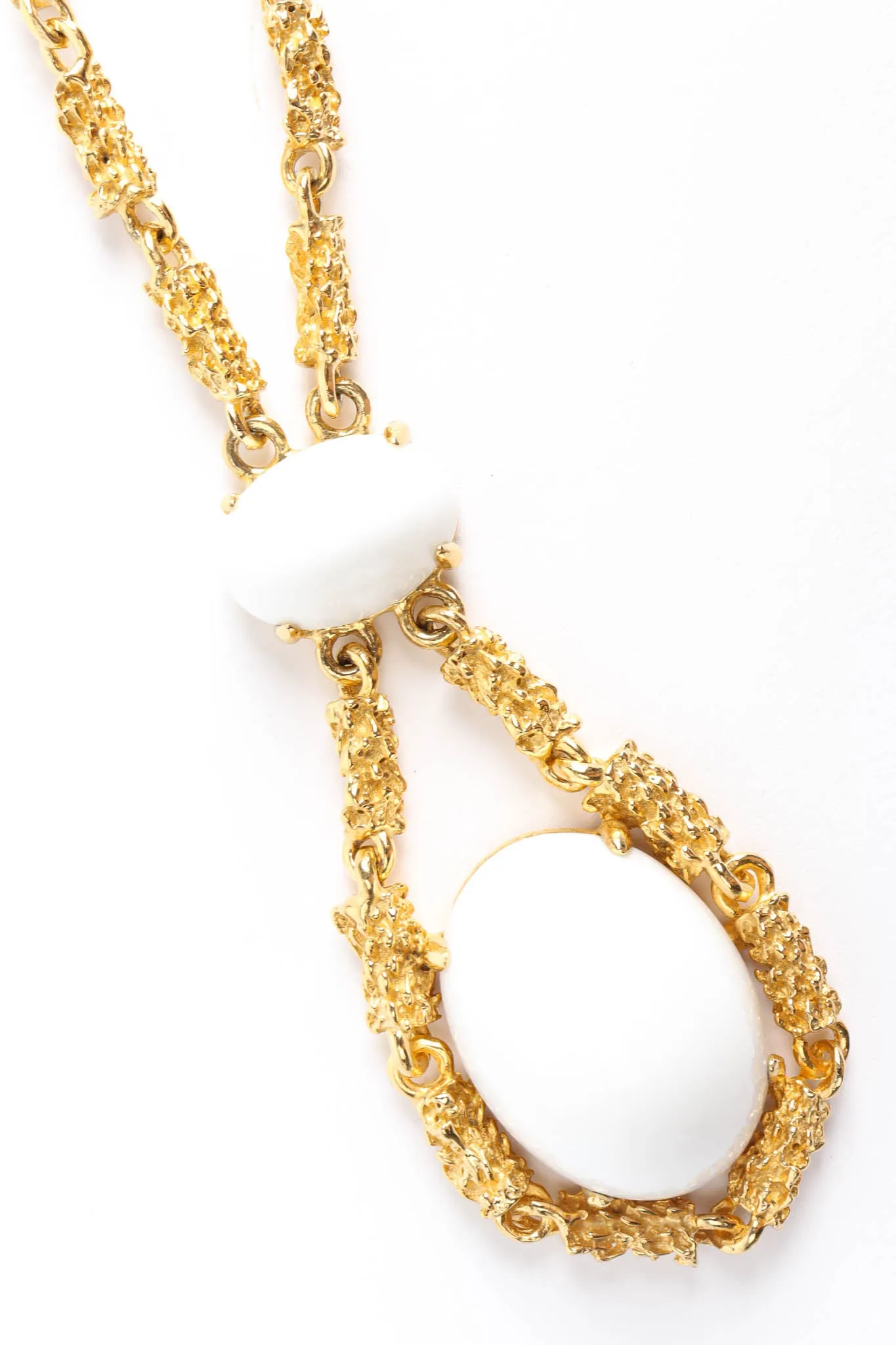 Brutalist Double Egg Pendant Necklace