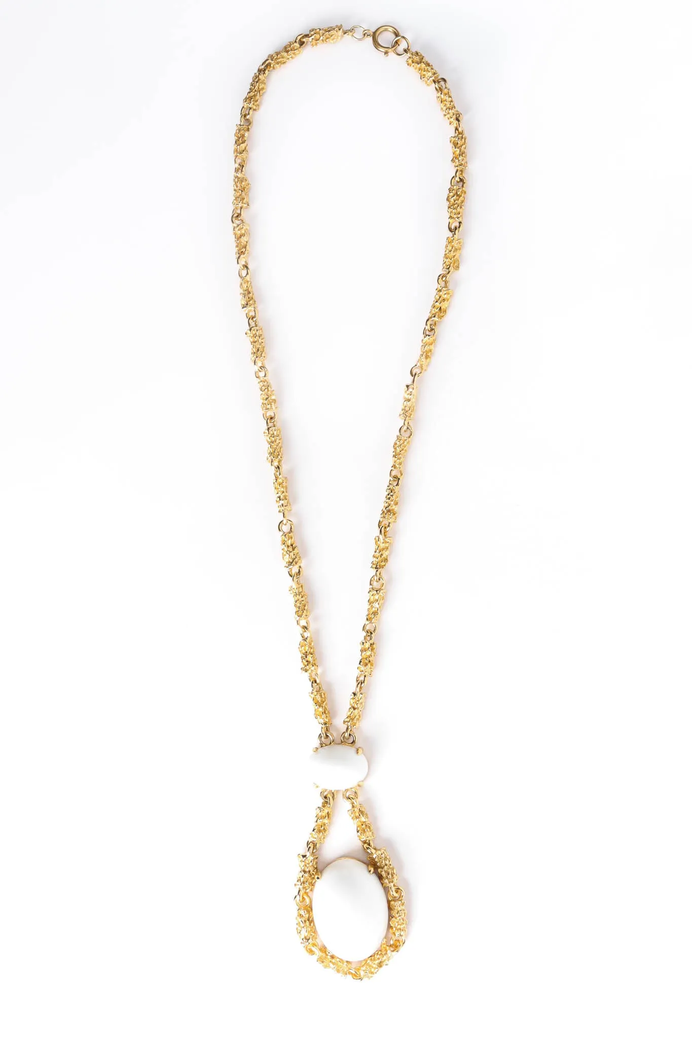 Brutalist Double Egg Pendant Necklace