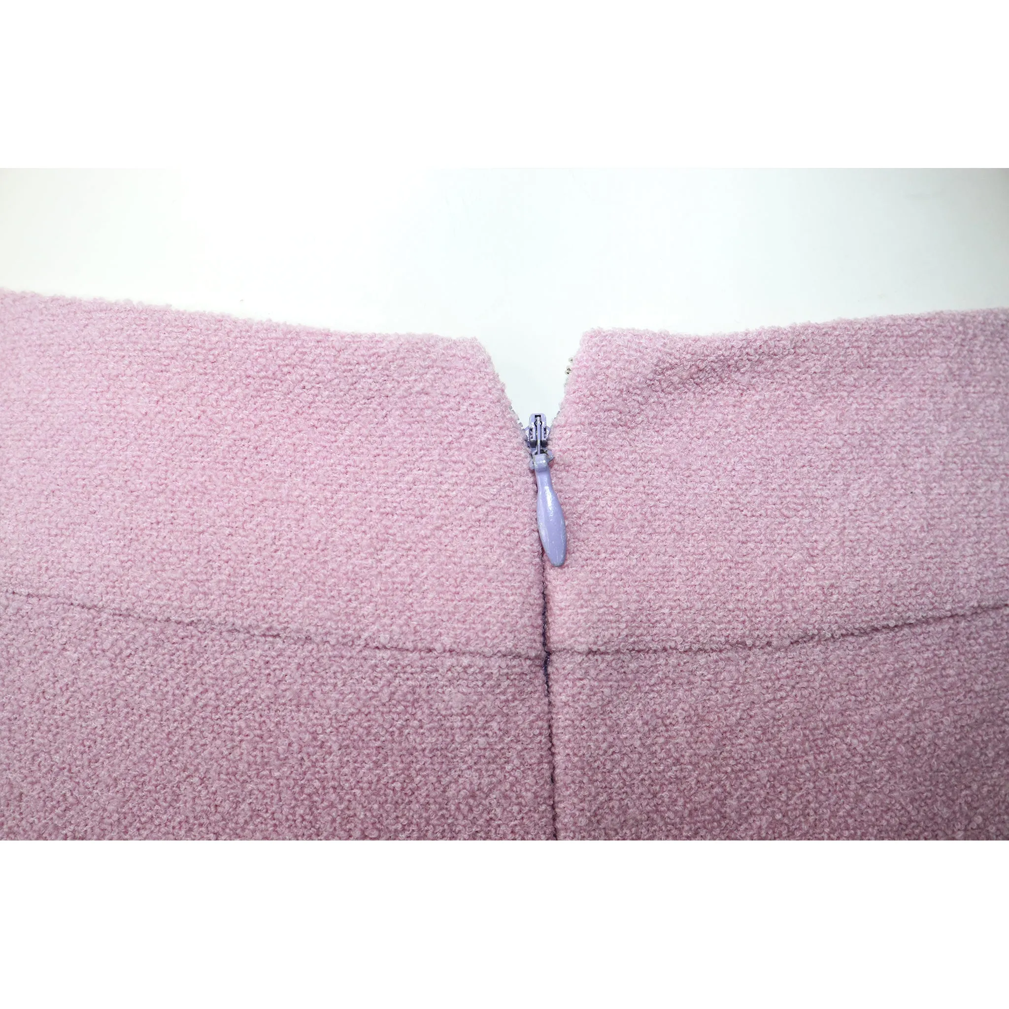 Chanel Lavender Wool Jacket & Skirt Set Circa 1990s