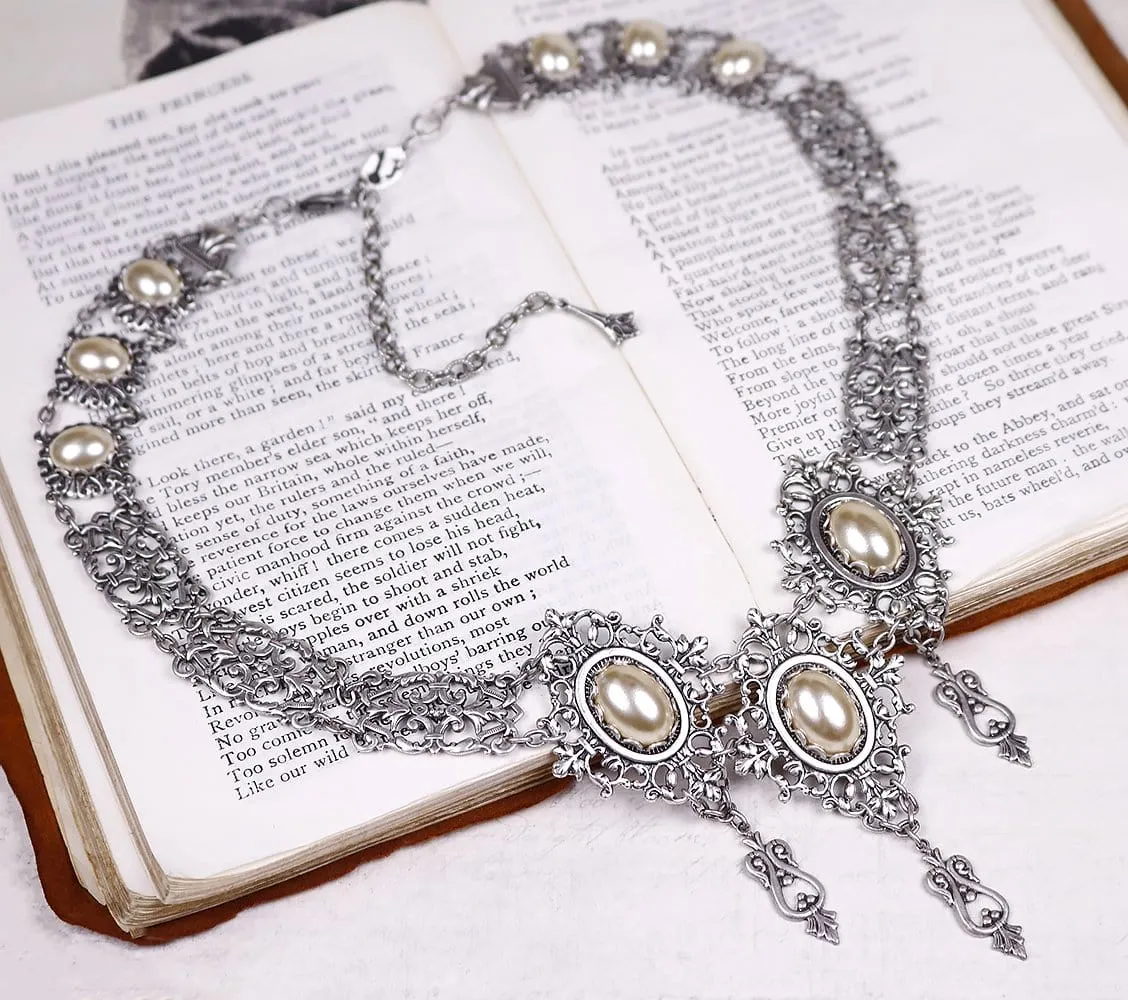 Chateau Necklace - Antiqued Silver